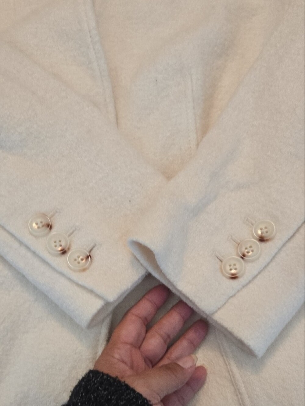 Talbots Cream Textured Two-Button Blazer - Picture 5 of 11
